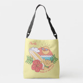 サマーサーファー名前をカスタムするバッグ クロスボディバッグ (裏面)