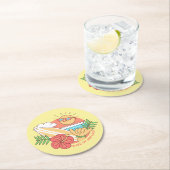 サマーサーファー紙コースター ラウンドペーパーコースター (インサイチュ)