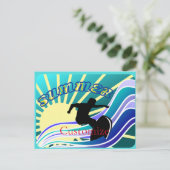 サマーサーフィンおもしろいサンダー_コーブ シーズンポストカード (スタンド正面)