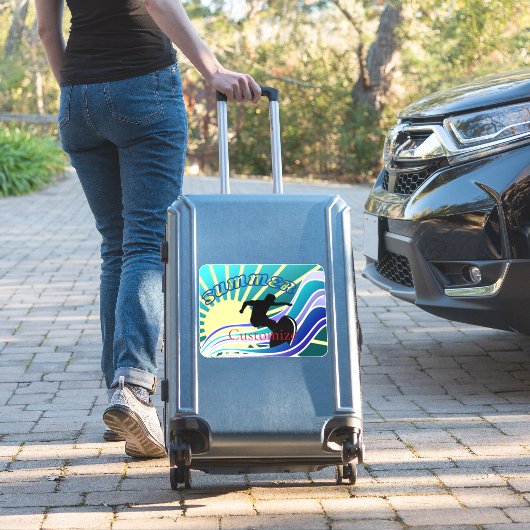 サマーサーフィンおもしろいサンダー_コーブ シール (スーツケースインサイチュ)