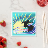 サマーサーフィンおもしろいサンダー_コーブ スタンダードカクテルナプキン (インサイチュ)