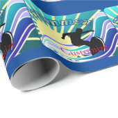 サマーサーフィンおもしろいサンダー_コーブ ラッピングペーパー (ロールコーナー)