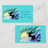 サマーサーフィンおもしろいサンダー_コーブ 名刺 (正面/裏面)