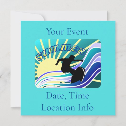 サマーサーフィンファン サンダーコーブ 招待状 (正面)