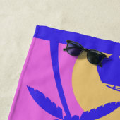 サマーサーフィン名前をカスタムするビーチタオル ビーチタオル (インサイチュ)