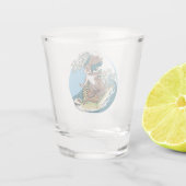 サマーサーフィン – タートルアンドラビットイラストレーション ショットグラス (裏面)