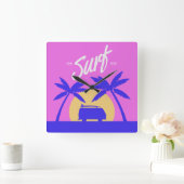 サマーサーフウォールクロック スクエア壁時計 (ホーム)