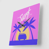 サマーサーフウォールクロック スクエア壁時計 (傾斜)