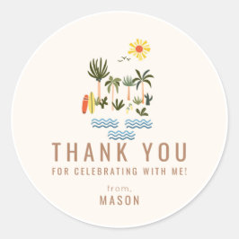 サマーサーフバースデーパーティーありがとうございますお気に入クラシックり ラウンドシール