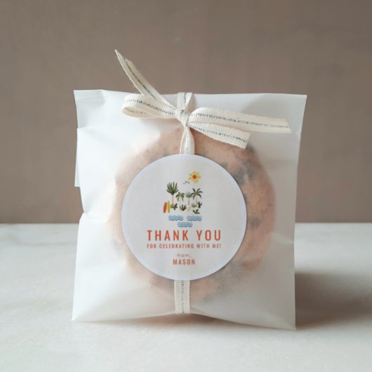 サマーサーフバースデーパーティーありがとうございますお気に入クラシックり ラウンドシール