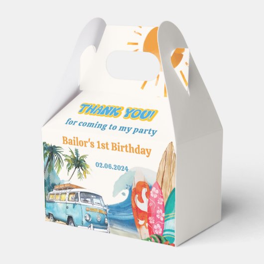 サマーサーフバースデーパーティーお気に入りボックス フェイバーボックス (正面サイド)