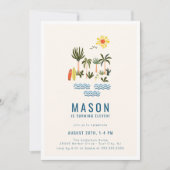 サマーサーフバースデーパーティーの招待 招待状 (正面)