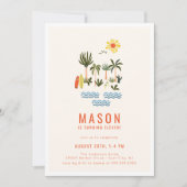 サマーサーフバースデーパーティーの招待 招待状 (正面)