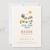 サマーサーフバースデーパーティーの招待 招待状 (正面)