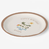 サマーサーフバースデーパーティー紙プレート ペーパープレート (アングル)