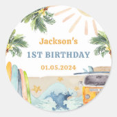 サマーサーフバースデーパーティー ラウンドシール (正面)