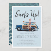 サマーサーフパーティー | ヴィンテージカー招待状 招待状 (正面/裏面)