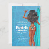 サマーサーフビーチバケーションバチェロレッテウィークエンドイン 招待状 (正面)