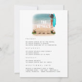 サマーサーフビーチバケーションバチェロレッテウィークエンドイン 招待状 (裏面)