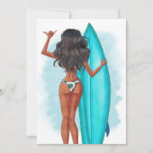 サマーサーフビーチバケーションバースデーパーティインヴィッティ 招待状 (正面)