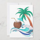 サマーサーフビーチバケーションバースデーパーティー 招待状 (正面)