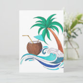 サマーサーフビーチバケーションバースデーパーティー 招待状 (スタンド正面)