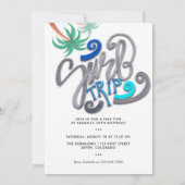 サマーサーフビーチバケーションバースデーパーティー 招待状 (裏面)