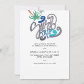 サマーサーフビーチバケーションバースデーパーティー 招待状 (裏面)