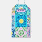 サマーシチリアターコイズカラフルアズレジョアマルフィ ギフトタグ (裏面)