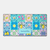 サマーシチリアターコイズカラフルアズレジョアマルフィ デスクマット (正面)