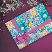 サマーシチリアターコイズカラフルアズレジョアマルフィ ラッピングペーパー