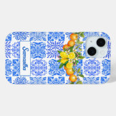 サマーシチリアンブルー黄色カラフルアズレジョアマルフ Case-Mate iPhoneケース (裏面 (横))