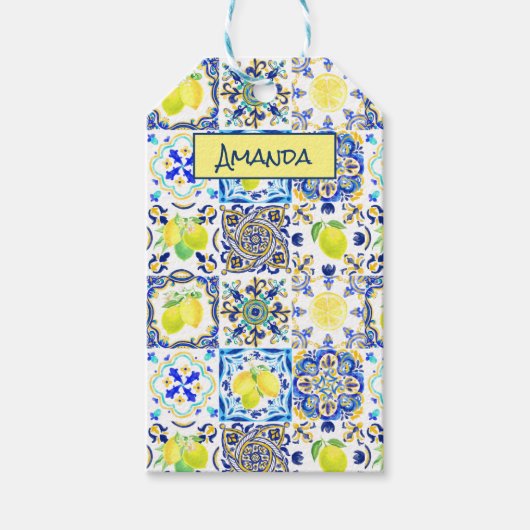 サマーシチリア柑橘類マジ地中海のリカ ギフトタグ (正面)