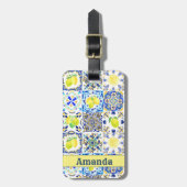 サマーシチリア柑橘類マジ地中海のリカ ラゲッジタグ (正面縦)