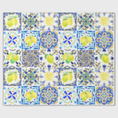 サマーシチリア柑橘類マジ地中海のリカ ラッピングペーパー (フラット)