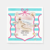 サマーシックビーチアンドウェーブズブライダルシャワー スタンダードカクテルナプキン (正面)