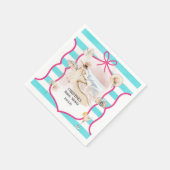 サマーシックビーチアンドウェーブズブライダルシャワー スタンダードカクテルナプキン (角)