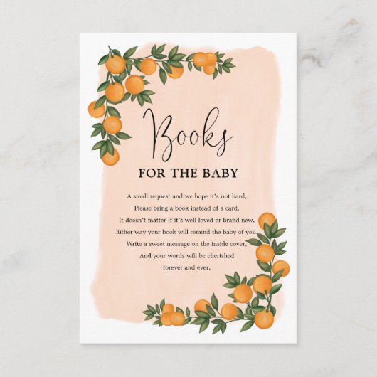 サマーシトラオレンジグリーナリーブズベビー エンクロージャーカード (正面)