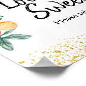 サマーシトラスオレンジの水の色の愛は甘い ポスター (角)