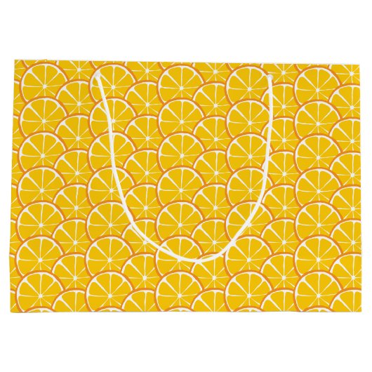 サマーシトラスオレンジスライス抱き枕 – 大 ラージペーパーバッグ (裏面)