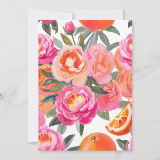 サマーシトラスカラフルフローラブライダルブランチ 招待状 (裏面)