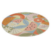 サマーシトラススイカ：抽象芸術幾何学模様 カッティングボード (角)