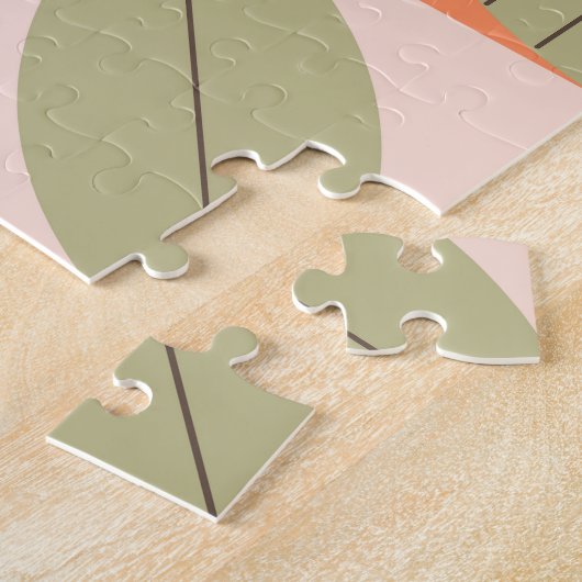 サマーシトラススイカ：抽象芸術幾何学模様 ジグソーパズル (側面)