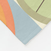 サマーシトラススイカ：抽象芸術幾何学模様 フリースブランケット (角)