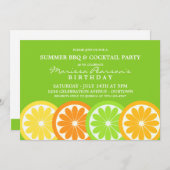 サマーシトラスパーティの招待状 招待状 (正面/裏面)