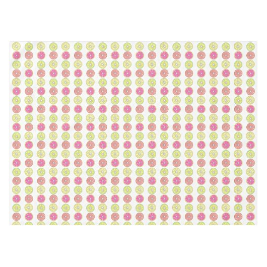 サマーシトラスフルーツオレンジライムレモングレープフルーツ テーブルクロス (正面(横))