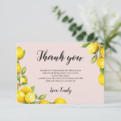 サマーシトラレモンブライダルシャワーサンキューカード サンキューカード (スタンド正面)