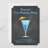 サマーシャルボード21st誕生日パーティの招待状 招待状 (正面)