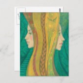 サマーシュレアルファンタジーアート魔法森の女神 ポストカード (正面/裏面)