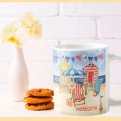 サマーショアビーチ海名モノグラム コーヒーマグカップ
